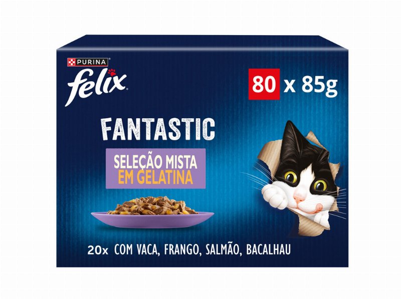 Comida Húmida Gato Felix Fantastic 80X85 g