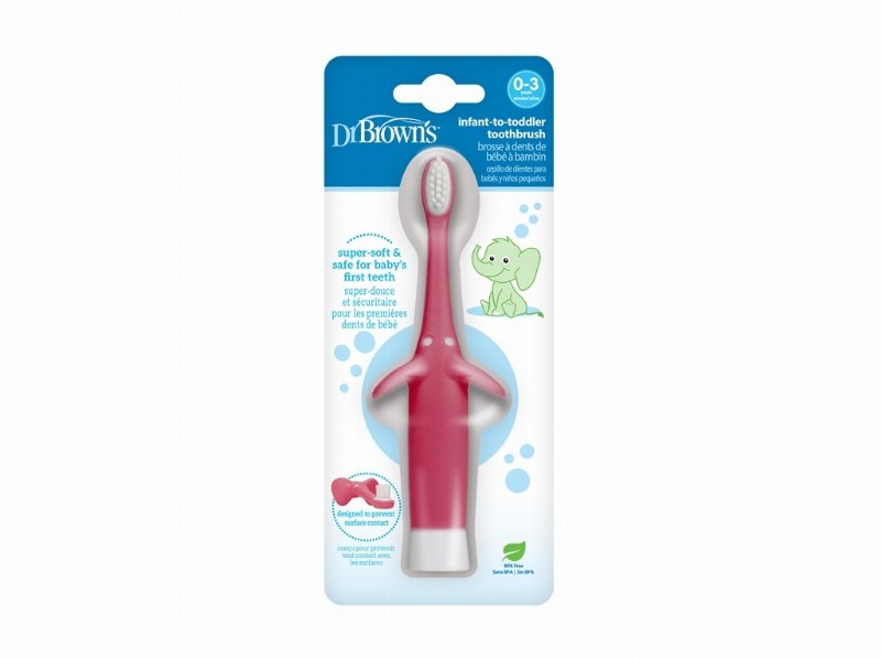 Escova Dentes Dr. Brown's Rosa 0-3A 1Un