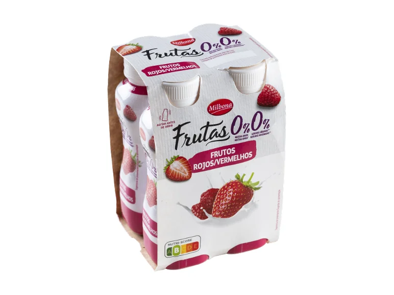 Iogurte Líquido Magro 0% 0% De Frutos Vermelhos