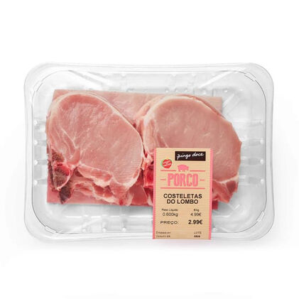 Costeletas Do Lombo De Porco Embaladas Pingo Doce 0.6Kg