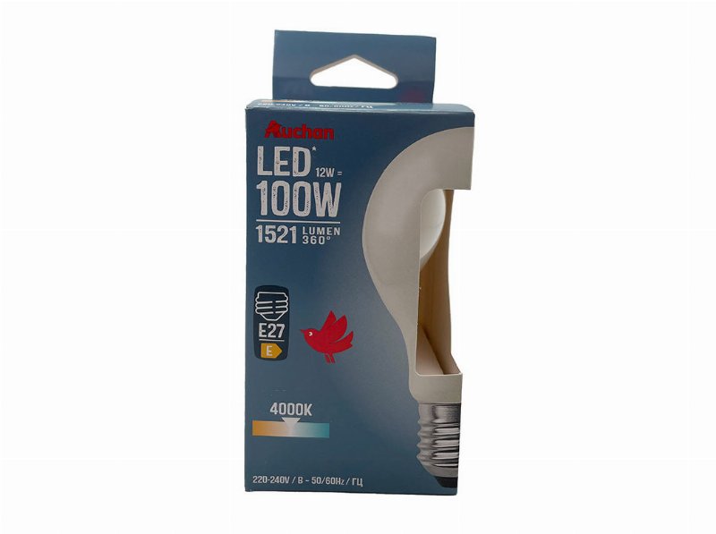 Lâmpada Led Standard Auchan E27 100W Luz Branca