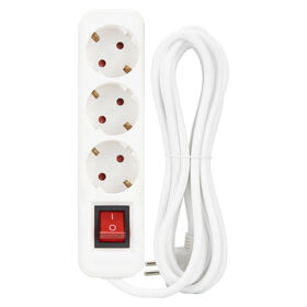 Bloco 3 Tomadas Com Interruptor 1,5Mts Branco Boost 1 Un