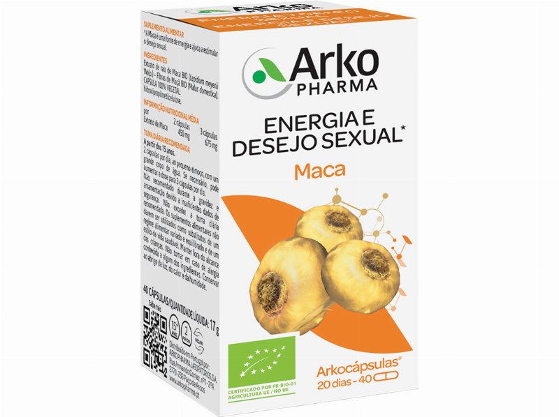 Suplemento Arkocapsulas Maca Bio 40Caps