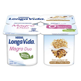 Iogurte Pedaços Magro Muesli E Cereais Longa Vida 480 gr (4 Un)