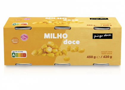 Milho Doce Em Lata Pack 3 Pingo Doce 3x0.14Kg