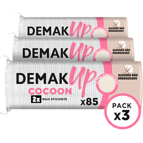 Discos De Algodão Desmaquilhantes Não Branqueados Cocoon Redondos Demak'up 3 X 85 Un