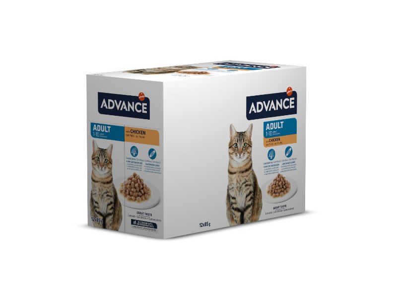 Comida Húmida Gato Advance Adulto Frango 12X85 g