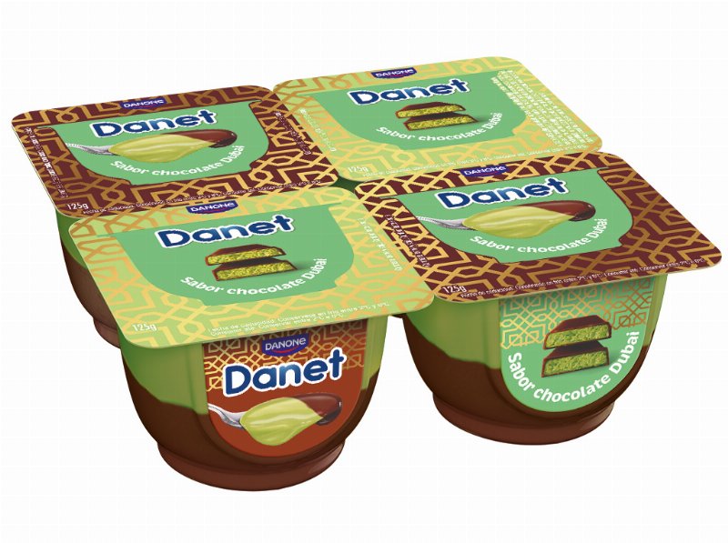 Sobremesa Danet Lactea Chocolate Dubai 4X125 g