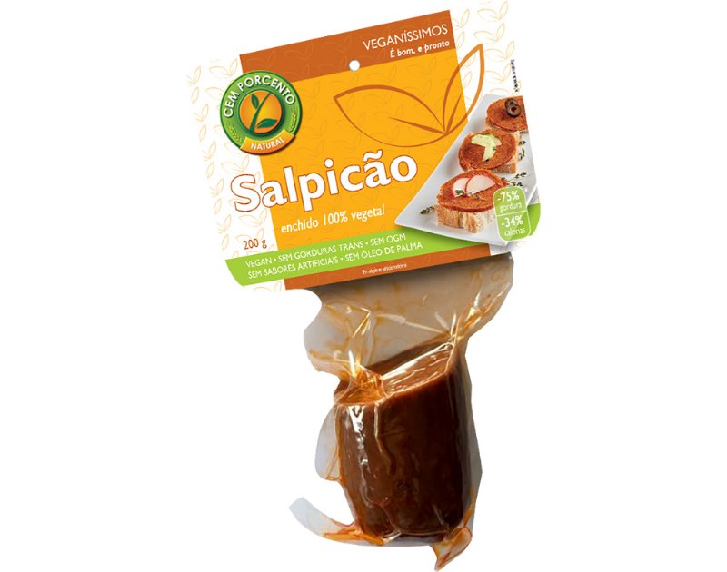 Salpicão Cem Porcento Vegetal Soja E Seitan 200 g