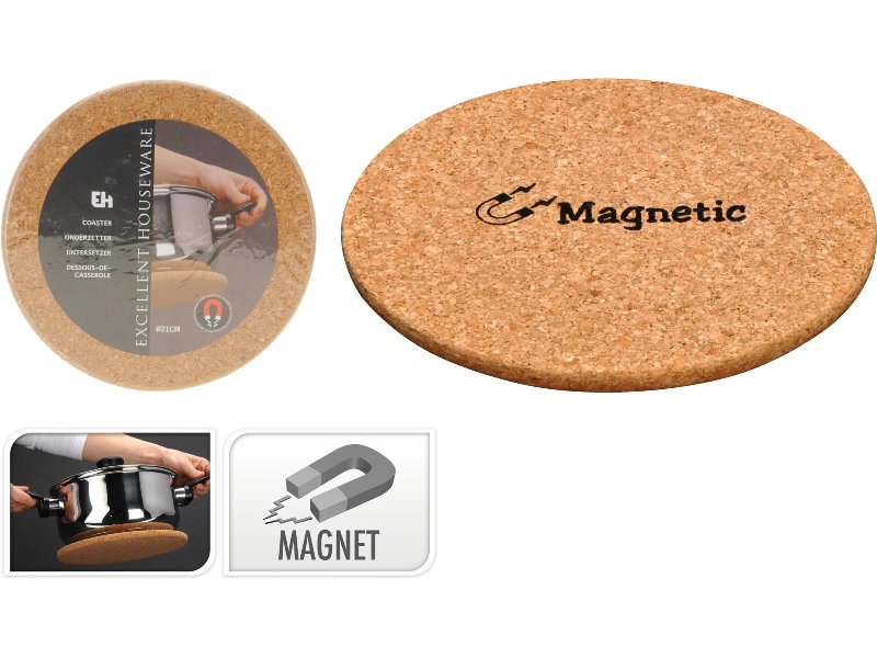 Base Para Quentes Magnética Cortiça 21Cm