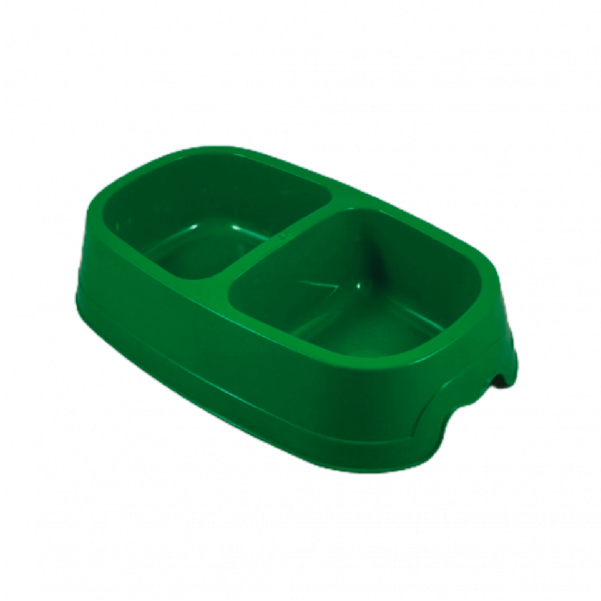 Comedouro De Plástico Duplo Grande