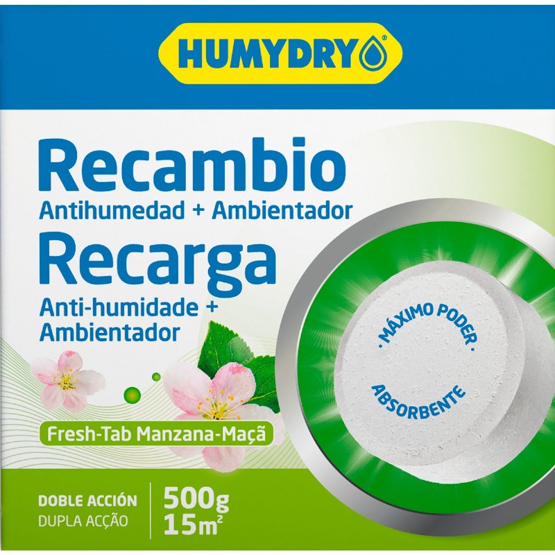 Ambientador Anti-Humidade Maçã Verde Recarga 500 g