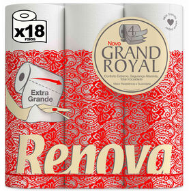 Papel Higiénico 4 Folhas Grand Royal Renova 18 Rolos