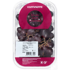 Uva Rosada Ou Preta Sem Grainha Continente 500 gr