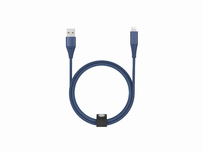 Cabo Textil Qilive 600184381 Usba - 8Pin 1.2M 2.4A Azul