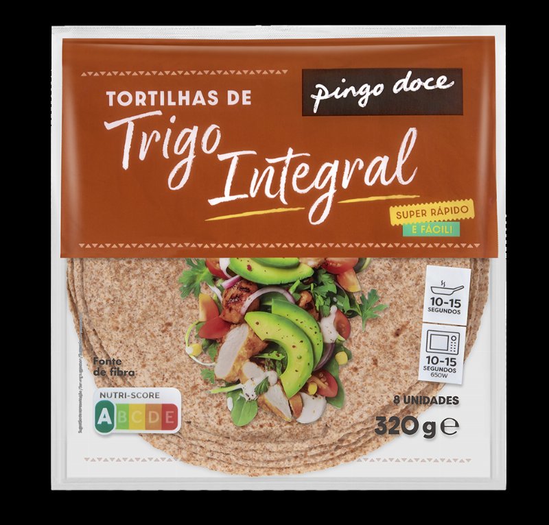 Tortilhas De Trigo Integrais Pingo Doce 0.36Kg