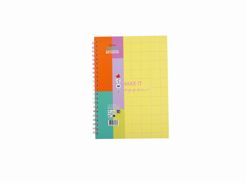 Caderno Espiral Quadriculado Auchan A4 80 Folhas Vintage Palette