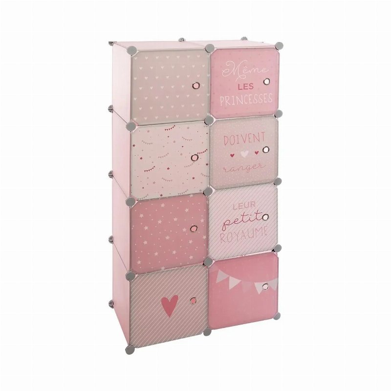 Hkh Armário Infantil Com Arrumação Rosa