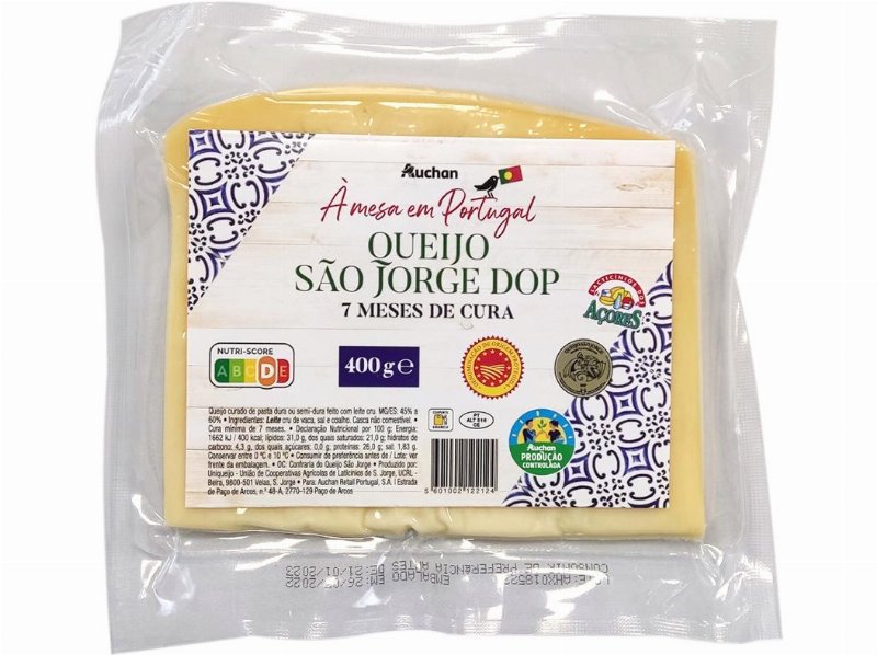 Queijo S.jorge Dop Auchan À Mesa Em Portugal Cultivamos O Bom Cura 7 Meses 400 g