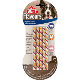 Snack Para Cão Triplo Sabor Twisted Sticks 8 In 1 60 g