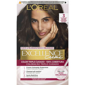 Coloração Permanente Creme Castanho Escuro 3 l'oréal Paris Excellence 1 Un