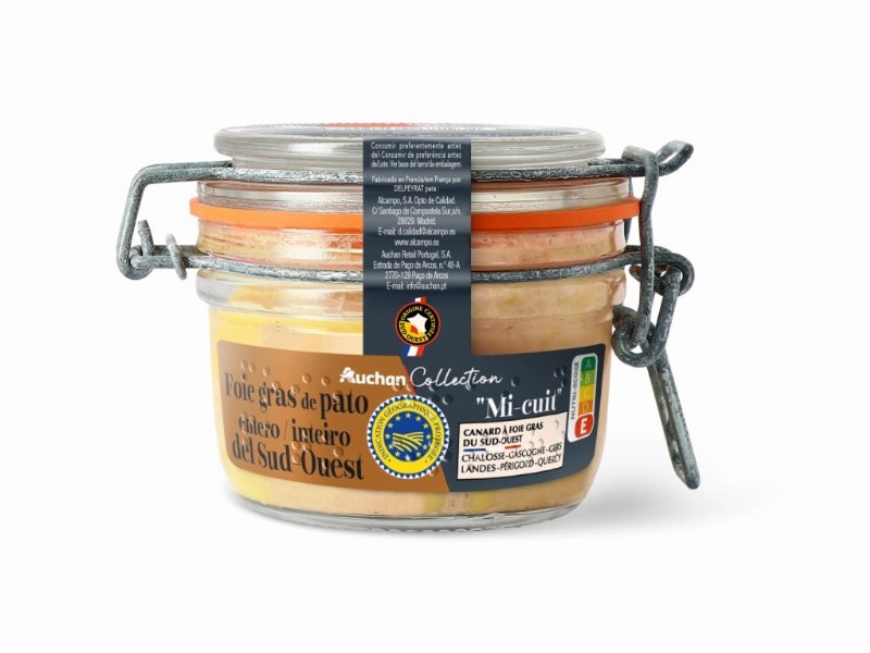 Foie Gras Auchan Collection Pato Sudoeste Frasco 125 g