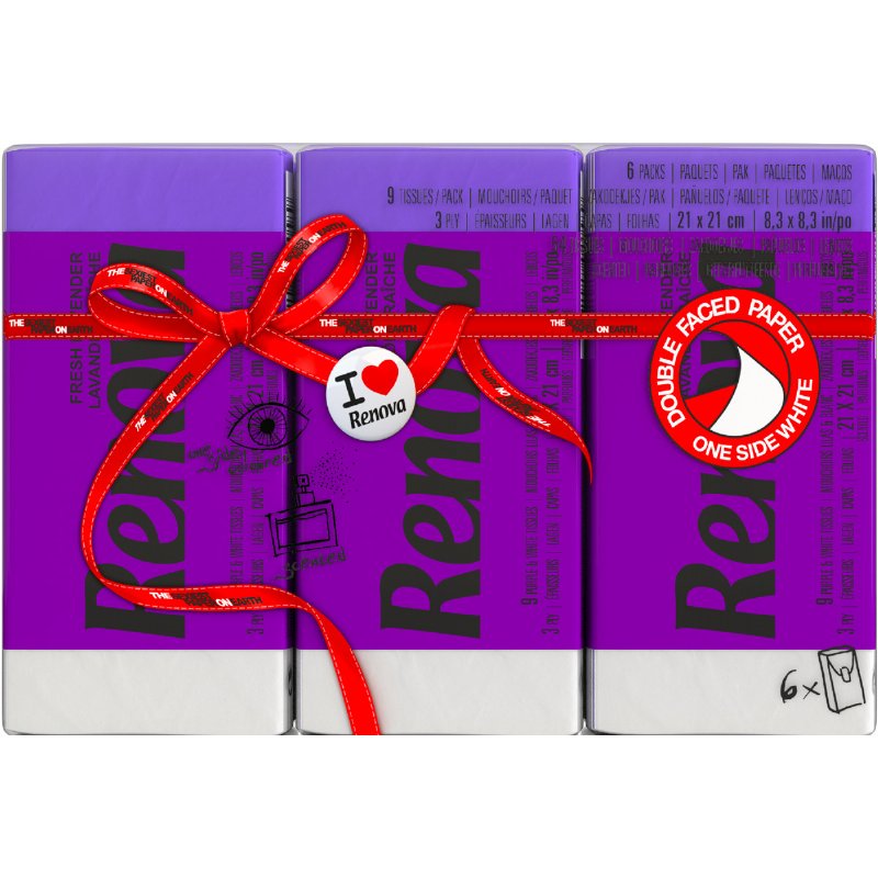 Lenços De Bolso Purple 6 unidades