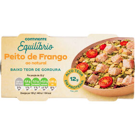 Peito De Frango Ao Natural Continente Equilíbrio 2 X 52 gr
