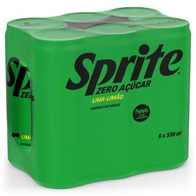 Refrigerante Em Lata Com Gás Lima Limão Sem Açúcar Sprite 6 X 33 cl