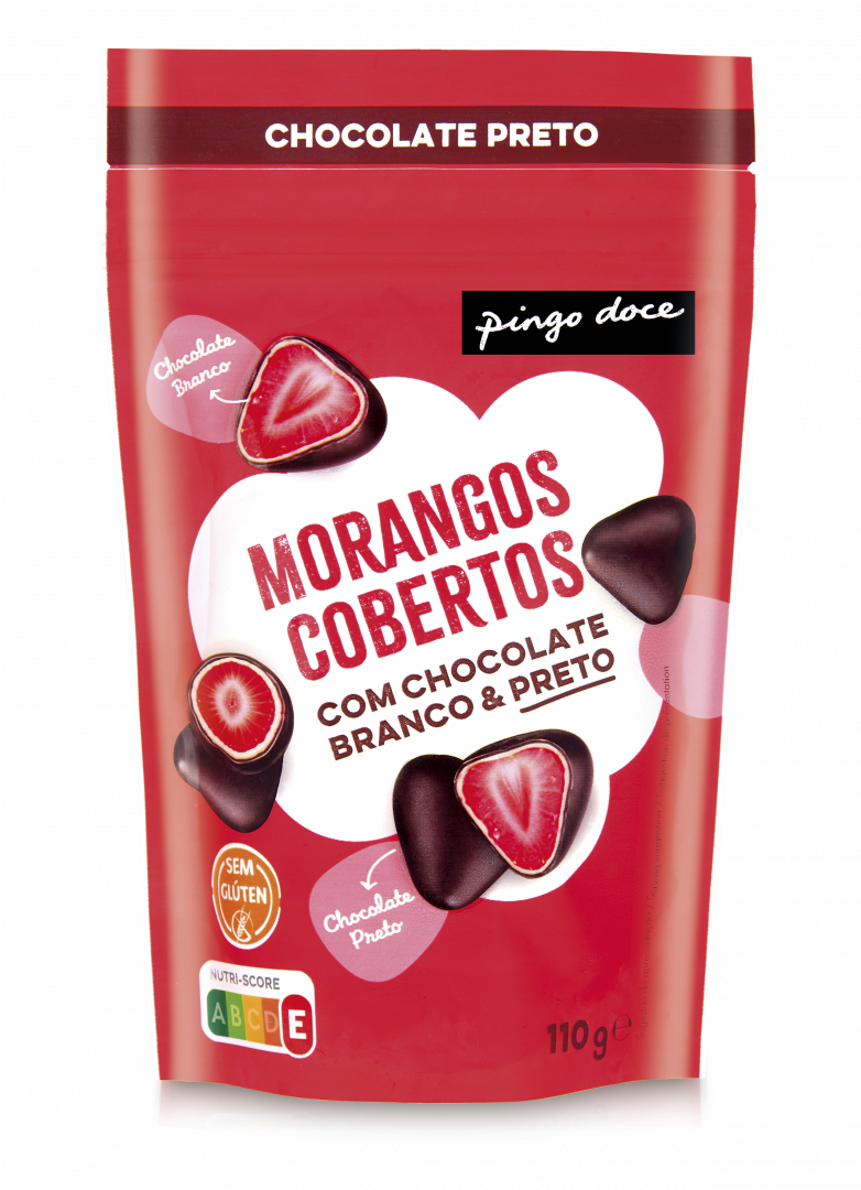 Morangos Cobertos Com Chocolate Negro Pingo Doce 0.11Kg