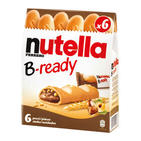 Bolachas Crocantes Recheadas Com Chocolate B-Ready Nutella 132 gr (6 Un)