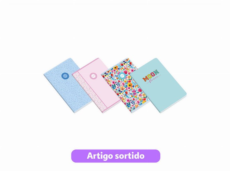 Caderno A4 Ambar Teen Moonflower Agrafado Pautado 48 Folhas Modelos Sortidos