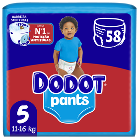 Fraldas Cueca Pants 11-16 kg T5 Dodot 58 Un