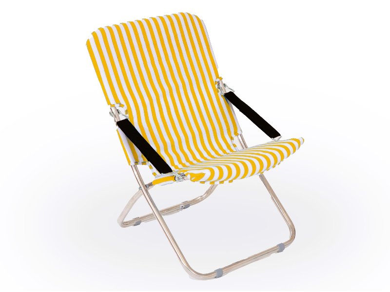 Cadeira Areia Fiji Saurium Risca Amarelo 53X64X74Cm