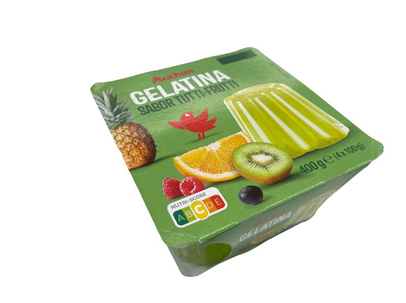 Gelatina Auchan Tutti Frutti 4X100 g
