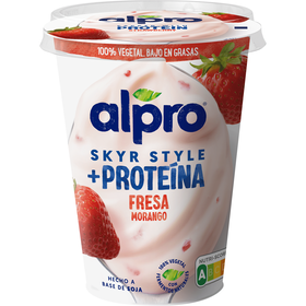 Vegegurte Base De Soja Morango Estilo Skyr Alpro    400 gr