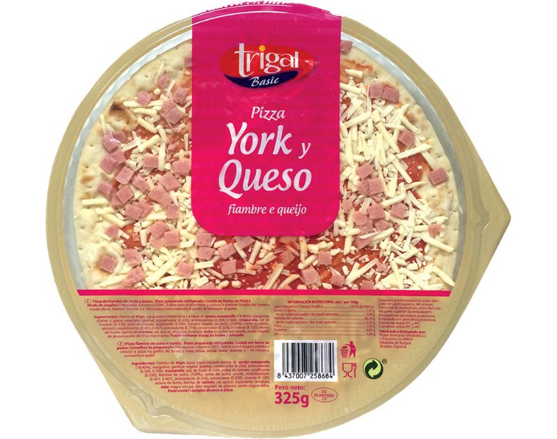 Pizza Trigal Basic Refrigerada Fiambre E Queijo 325 g