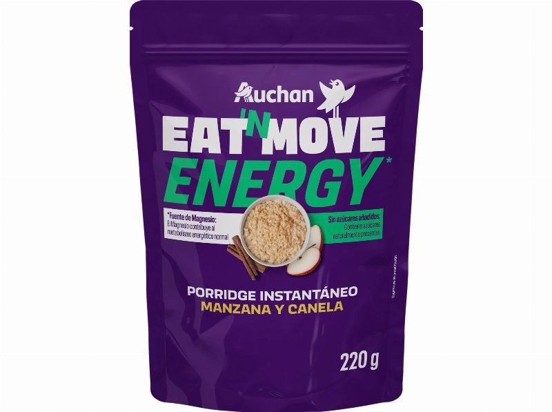 Aveia Auchan Eat'n Move Energy Maçã Canela Em Pó 220 g