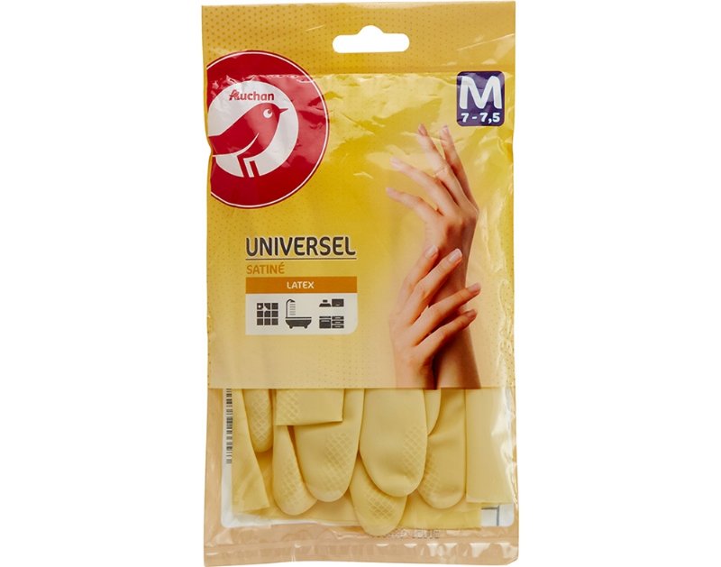 Luvas Auchan Acetinadas Tamanho Médio 1Par