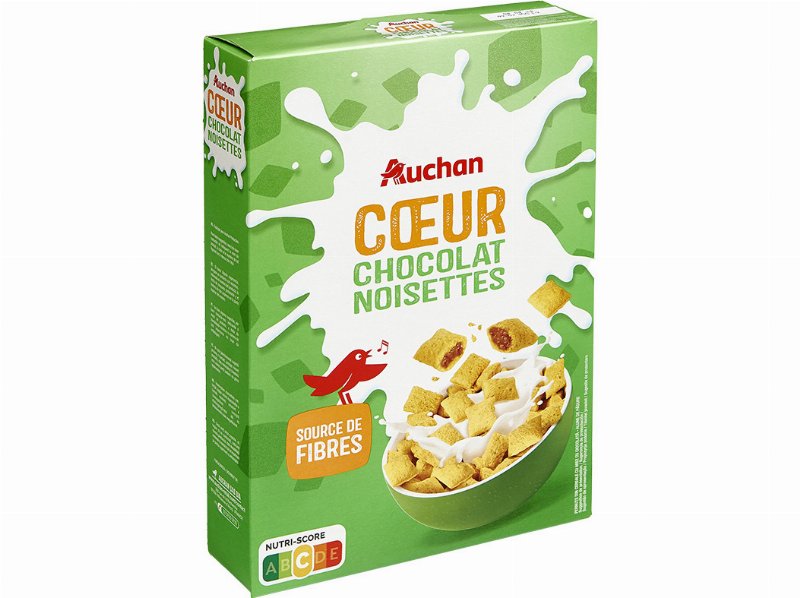 Cereais Auchan Recheio Chocolate E Avelã 400 g
