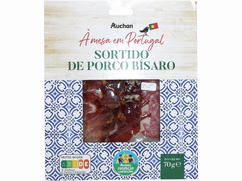 Sortido Porco Bisaro Auchan À Mesa Em Portugal Cultivamos O Bom Fatias 70 g