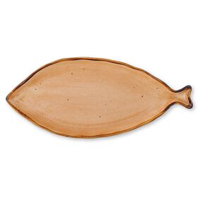 Prato Peixe 29,4X12,8Cm Laranja Kasa