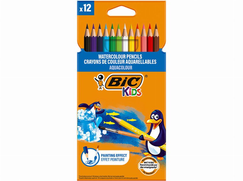 Lapis Cor Kids Aquacouleur Bic 12Un