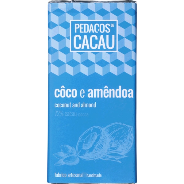 Chocolate Preto Com Coco E Amêndoa 100 g