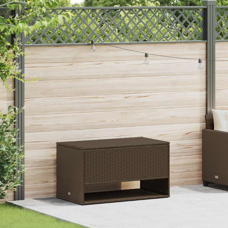 Hkh Caixa Para Almofadões De Exterior 100X55X55,5 Cm Vime Pe - Marrom