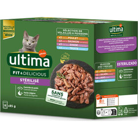 Comida Húmida Para Gato Esterilizado Frango E Vaca Affinity Ultima 8 X 85 g