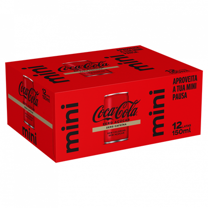 Refrigerante Coca-Cola Zero Açúcar Zero Cafeína Mini Pack 12 Coca-Cola 0.15L