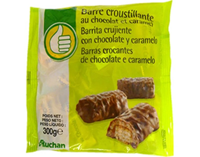 Barras Polegar Crocantes Chocolate E Caramelo 300 g