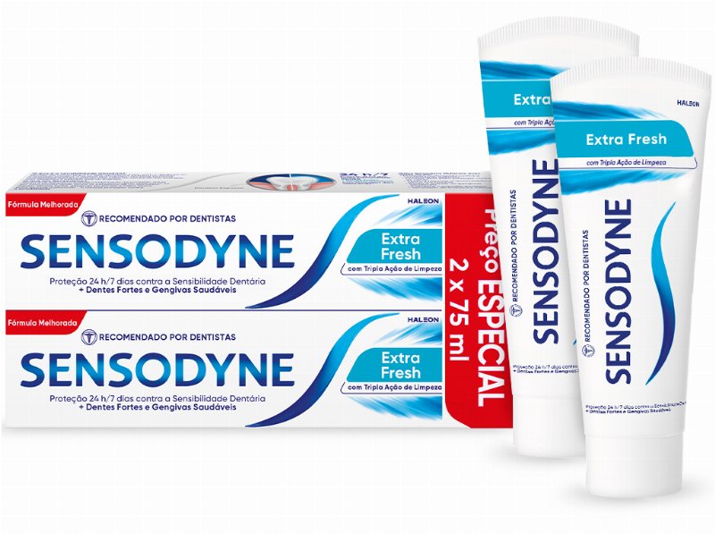 Pasta De Dentes Extra Fresh Sensodyne 2X75 ml