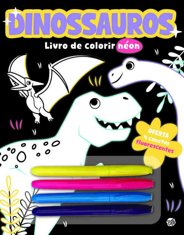 Livro De Colorir Néon - Dinossauros Vários Autores